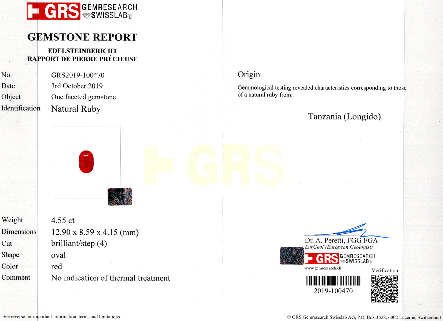 Natural Ruby (Manik) 4.55 Carats