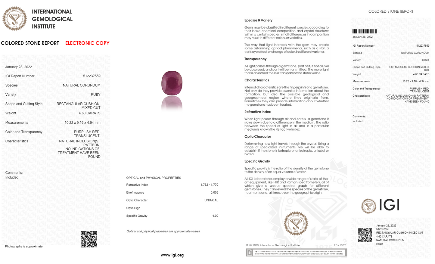 Natural African Ruby (Manik) 4.60 Carats