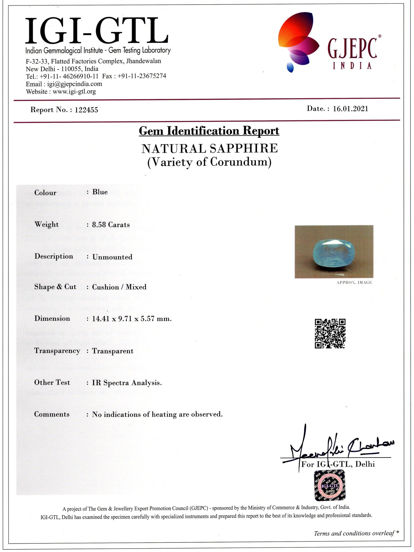 Natural Pitambari 8.58 Carats