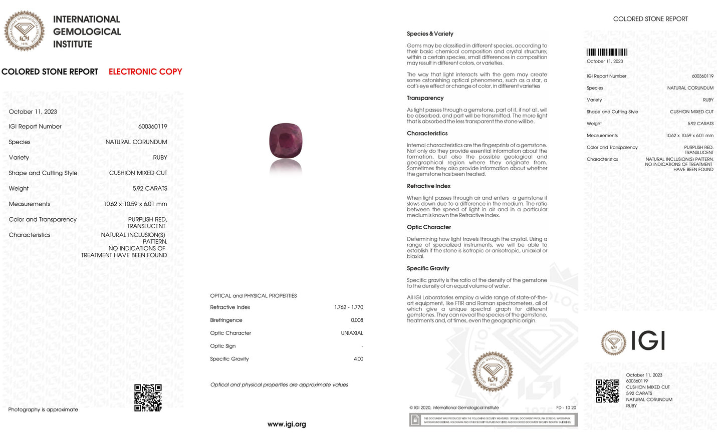 Natural Ruby (Manik) 5.92 Carats