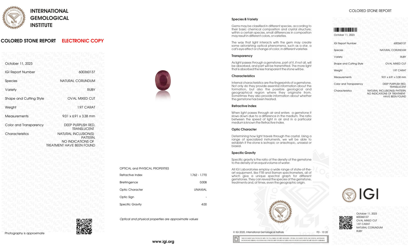 Natural Mozambique Ruby (Manik) 1.97 Carats