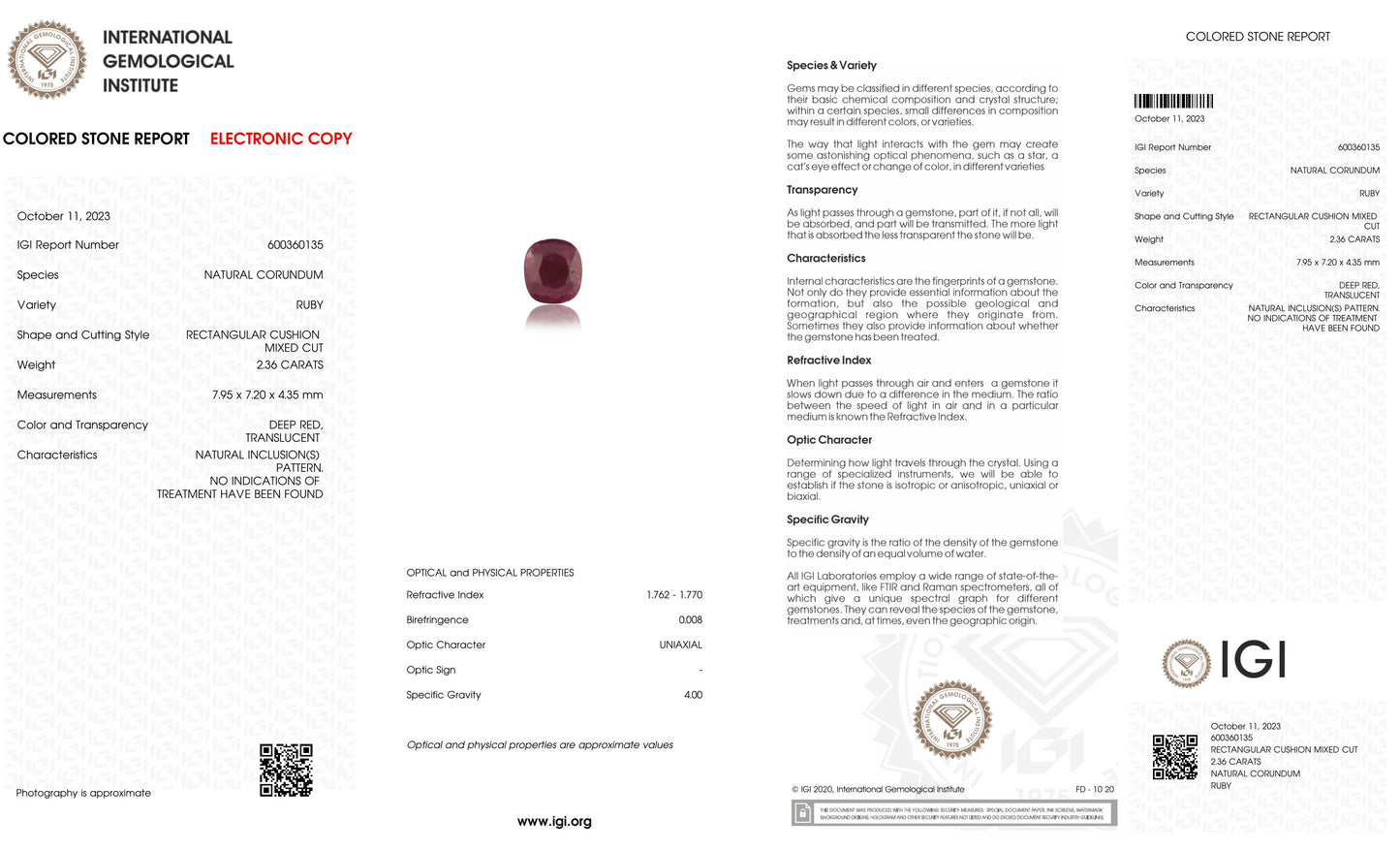 Natural Ruby (Manik) 2.36 Carats