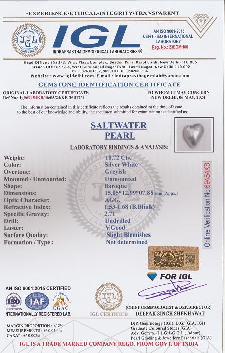 Venezuela Pearl (Moti) 10.72 Carats
