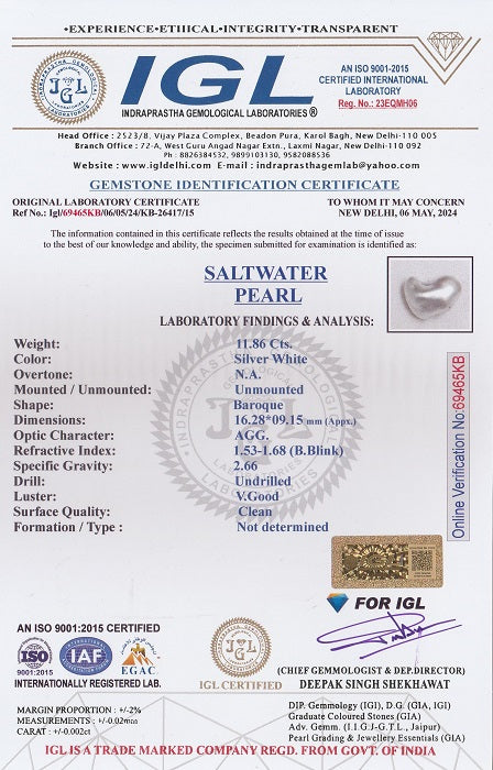 Venezuela Pearl (Moti) 11.86 Carats