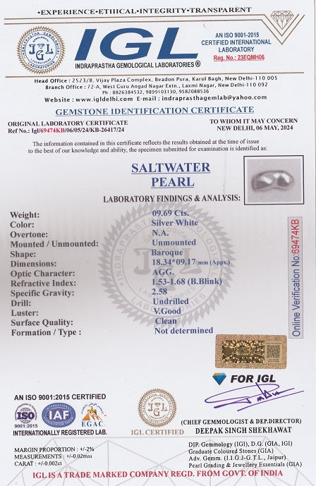 Venezuela Pearl (Moti) 9.69 Carats