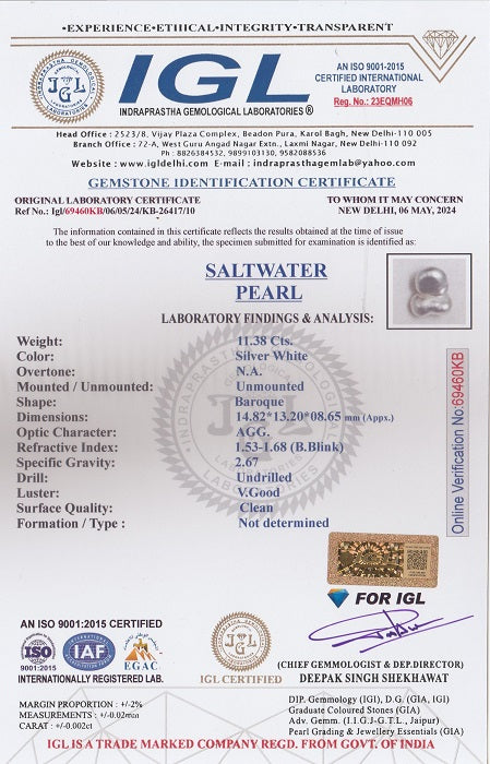 Venezuela Pearl (Moti) 11.38 Carats