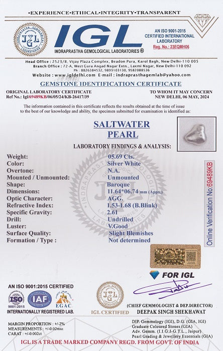 Venezuela Pearl (Moti) 5.69 Carats