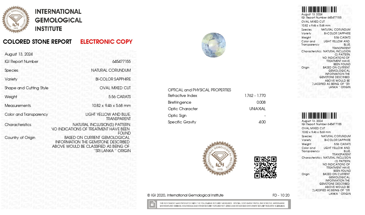 Natural Pitambari 5.56 Carats