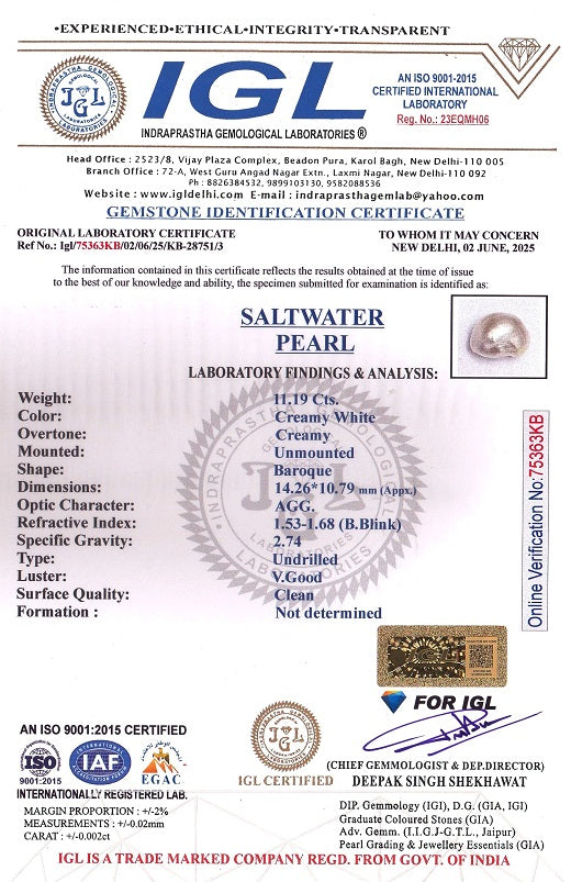 Natural Venezuela Pearl 11.19 Carats