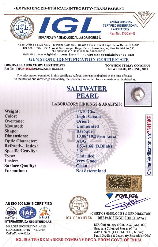 Natural Venezuela Pearl 4.10 Carats