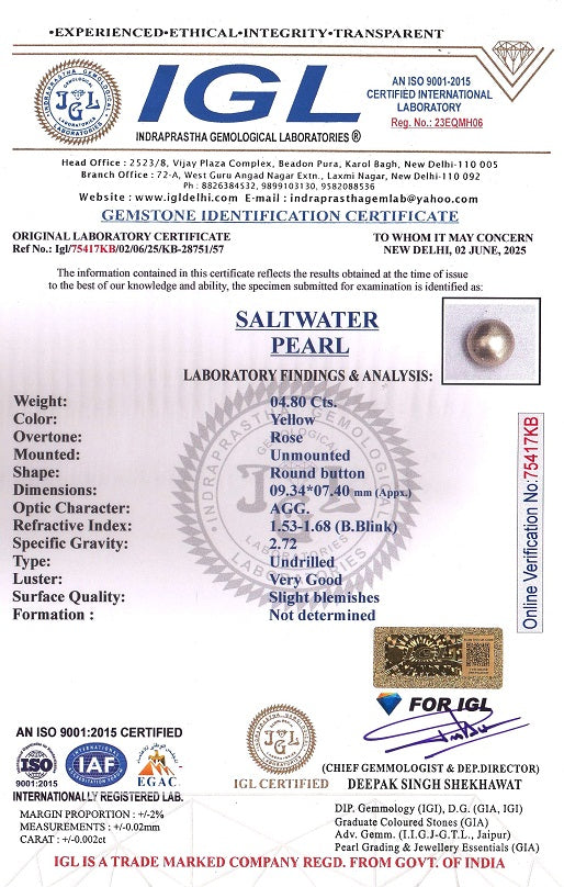 Natural Venezuela Pearl 4.80 Carats