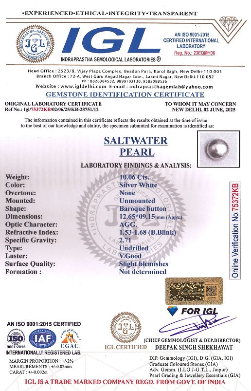 Natural Venezuela Pearl 10.06 Carats