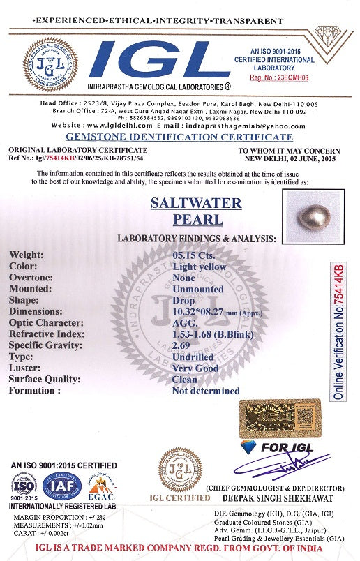 Natural Venezuela Pearl 5.15 Carats