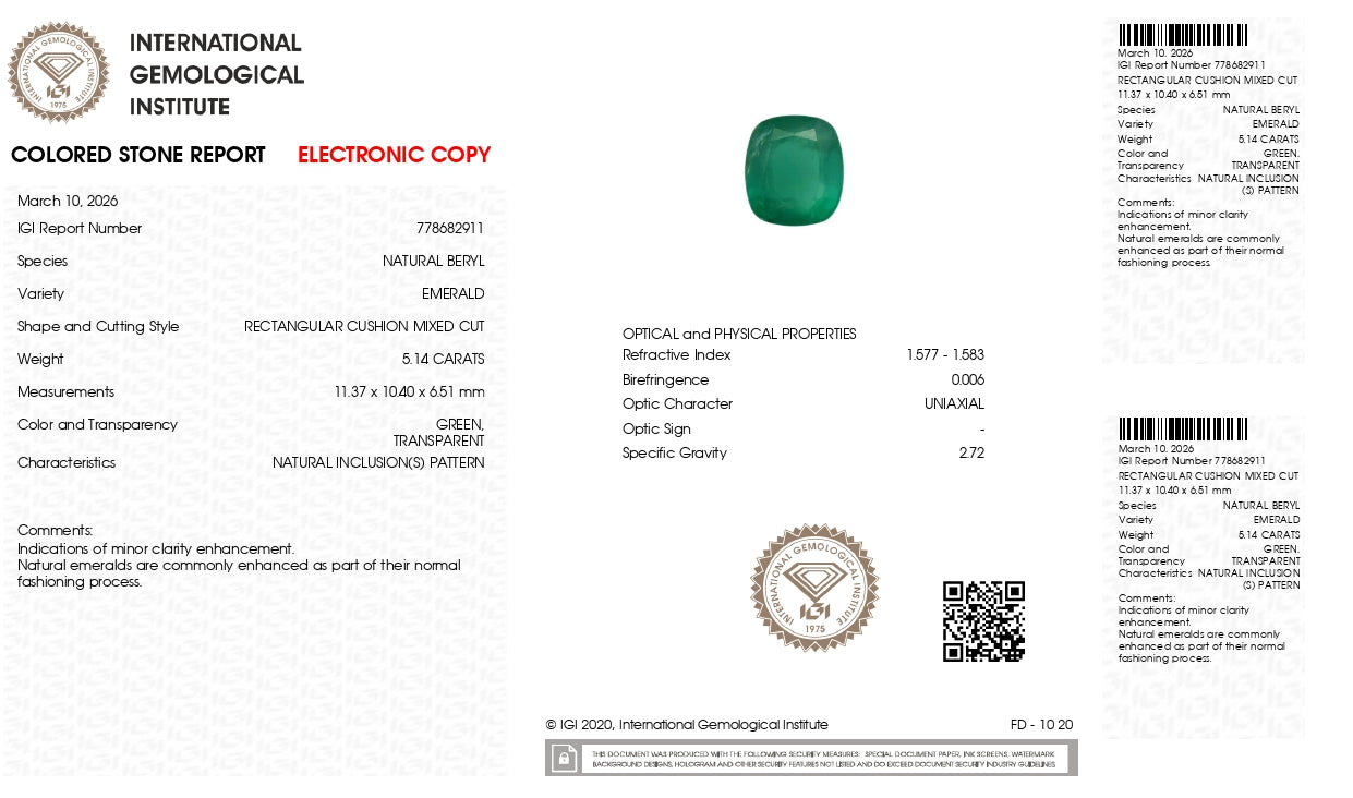 Natural Zambian Emerald (Panna) 5.14 Carats