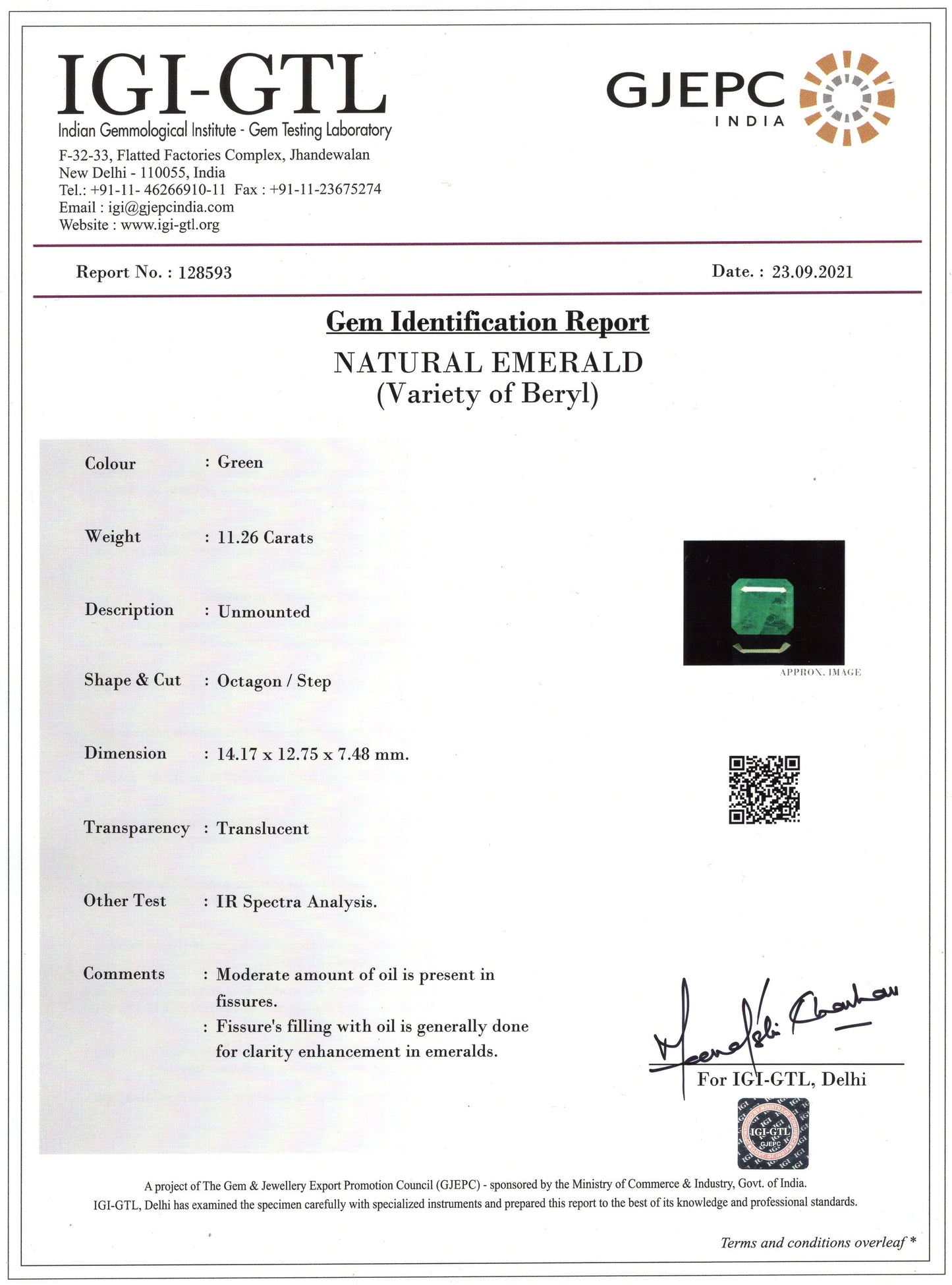 Natural Zambian Emerald (Panna) 11.26 Carats