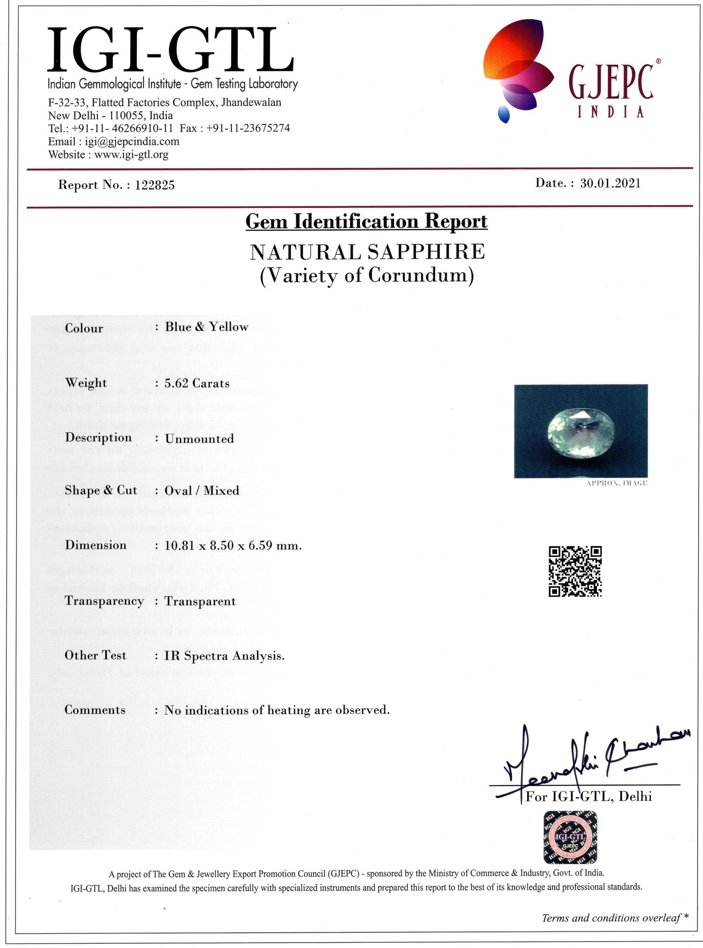 Natural Pitambari 5.62 Carats