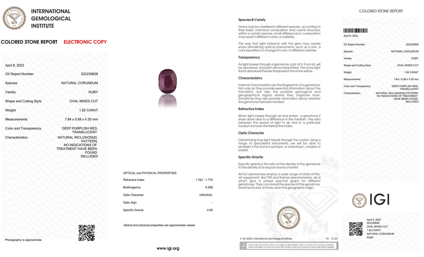 Natural Ruby (Manik) 1.82 Carats