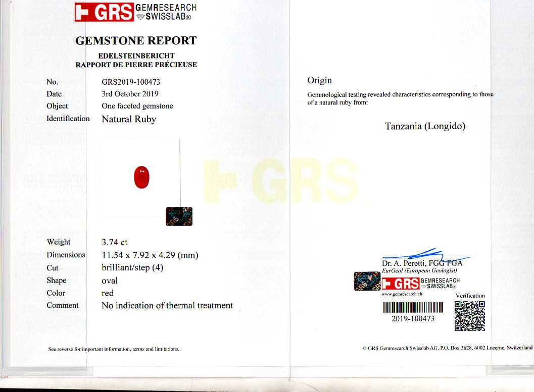 Natural Ruby (Manik) 3.74 Carats