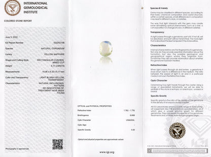 Natural Pitambari 4.71 Carats