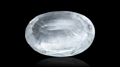 NATURAL WHITE SAPPHIRE 5.20  CARATS