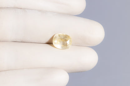 Natural Yellow Sapphire (Pukhraj) 6.37 Carats