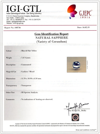 Natural Pitambari 7.67 Carats