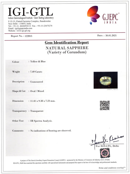 Natural Pitambari 7.49 Carats