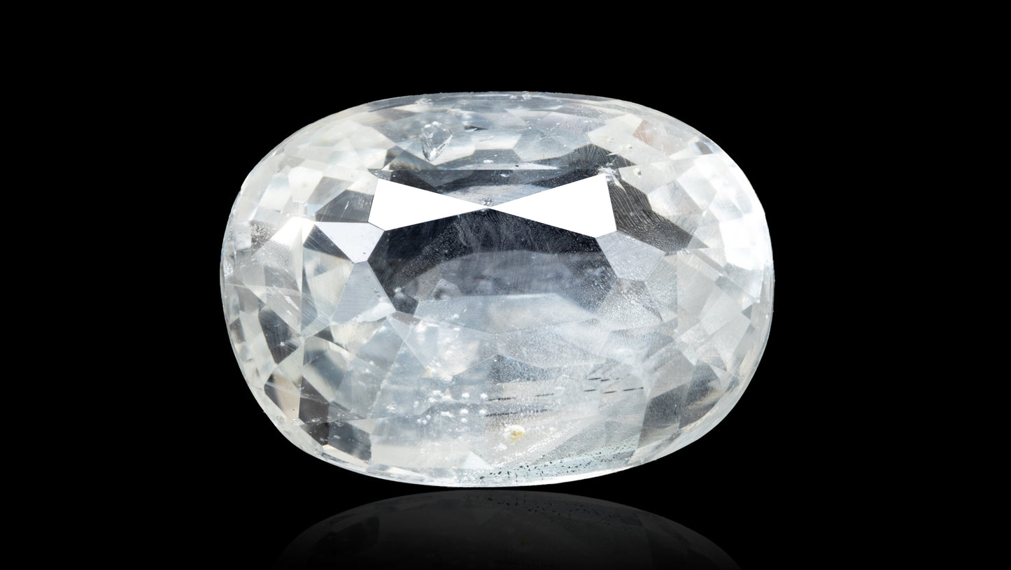 NATURAL WHITE SAPPHIRE  4.55 CARATS