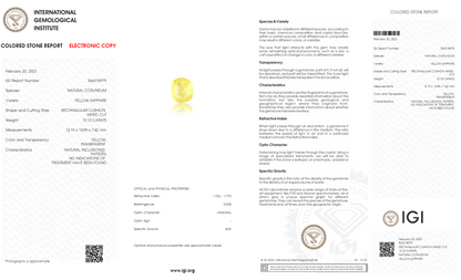 Natural Yellow Sapphire (Pukhraj) 10.15 Carats