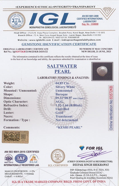Keshi Pearl (Moti) 4.85 Carats