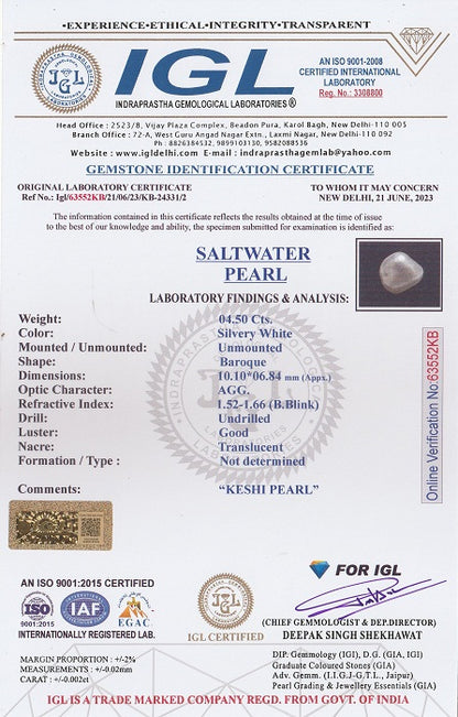 Keshi Pearl (Moti) 4.50 Carats