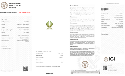 Natural Cat'S Eye (Lehsuniya)  7.73 Carats