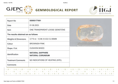 Natural Yellow Sapphire (Pukhraj) 3.71 Carats