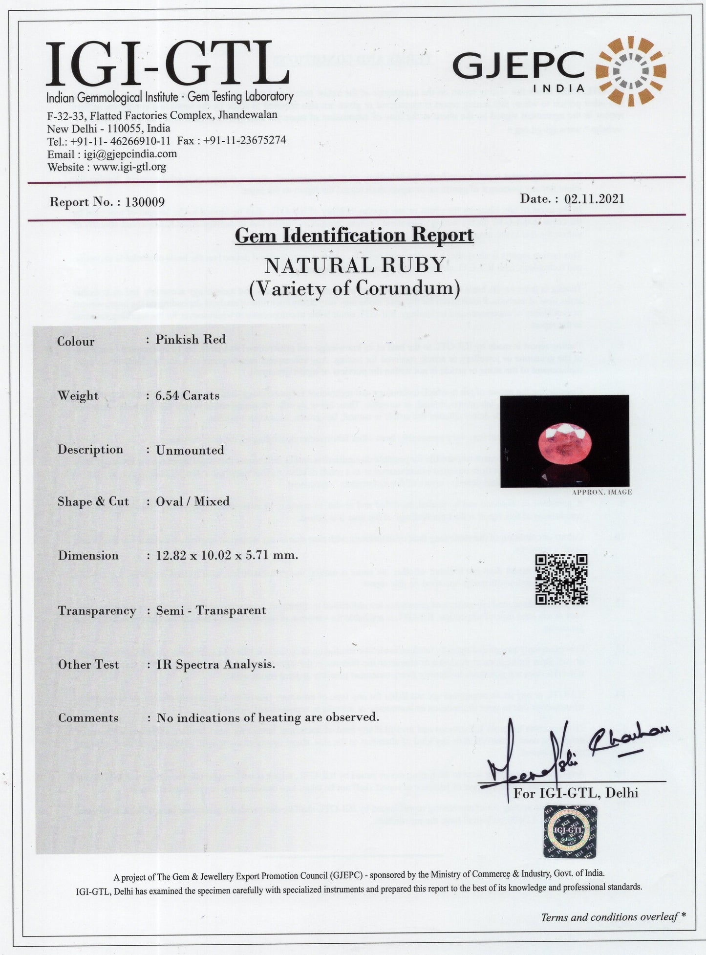 Burmese Ruby (Manik) 6.54 Carats
