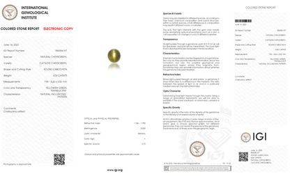 Natural Cat'S Eye (Lehsuniya) 4.54 Carats
