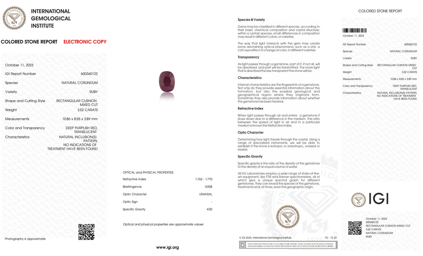 Natural Mozambique Ruby (Manik) 3.52 Carats