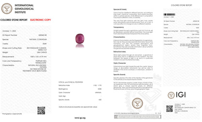 Natural Mozambique Ruby (Manik) 2.86 Carats