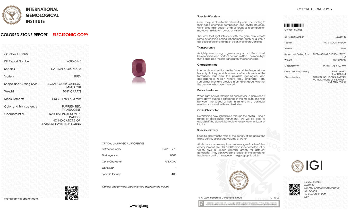 Natural Ruby (Manik) 10.81 Carats