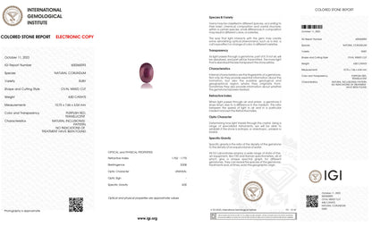 Natural Mozambique Ruby (Manik) 4.80 Carats