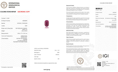 Natural Mozambique Ruby (Manik) 2.98 Carats