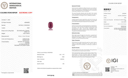 Natural Mozambique Ruby (Manik) 12.50 Carats