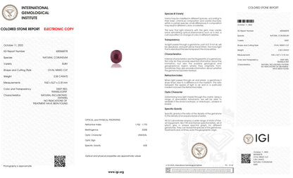 Natural Mozambique Ruby (Manik) 2.38 Carats