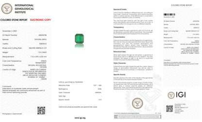 Natural Zambian Emerald (Panna) 1.76 Carats