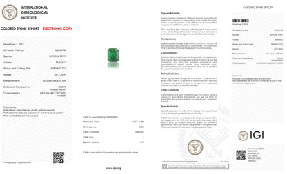 Natural Zambian Emerald (Panna) 1.67 Carats