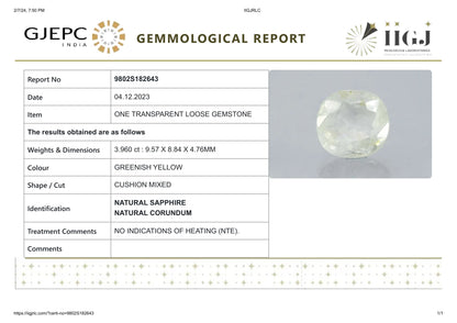 Natural Pitambari 3.96 Carats