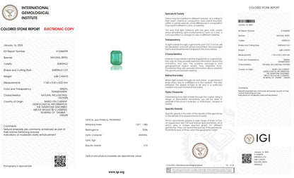 Natural Zambian Emerald (Panna) 6.88 Carats