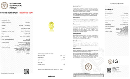 Natural Yellow Sapphire (Pukhraj) 2.86 Carats