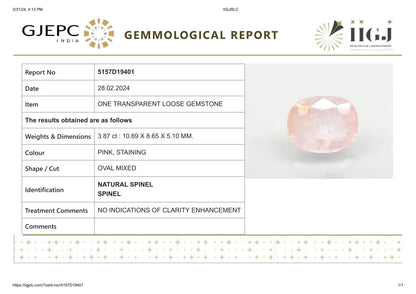 Natural Spinel 3.87 Carats