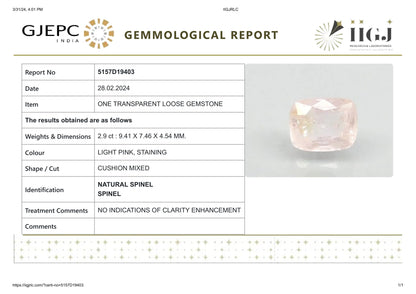 Natural Spinel 2.90 Carats