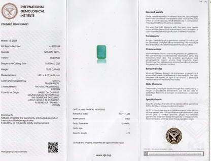 Natural Zambian Emerald (Panna) 10.23 Carats